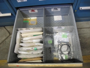 LISTA HEAVY DUTY 10-DRAWER PARTS CABINET W/ CONTENTS (W-50) LOADING & HANDLING FEE $25-